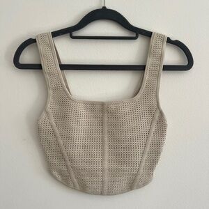Babaton Cream Knit Tank Top